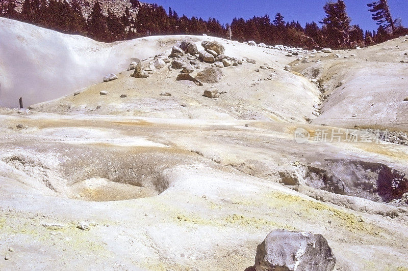 火山喷气孔，Bumpass Hell，拉森火山国家公园，加州